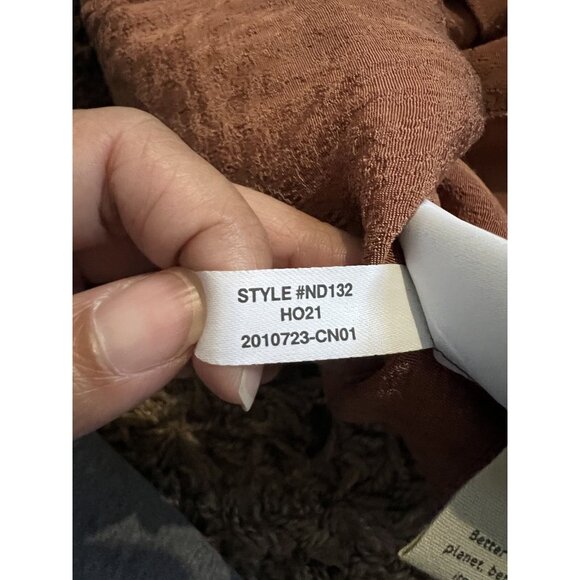 MADEWELL Midi Skirt Women 2 Flounce Hem Cheetah Jacquard Brown ND132 - Picture 8 of 11